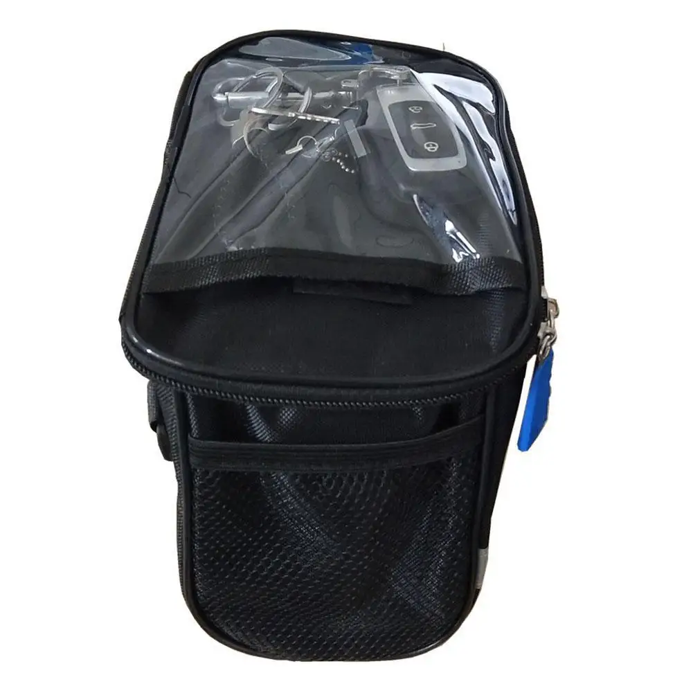 Bicycle Bag Reflective Tape Touch Transparent Mobile Phone Bag Excellent Durability Storage Bag For Outdoor Riding Supplies