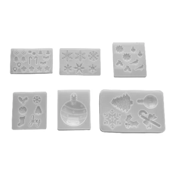 

Christmas Silicone Mold Fondant Sugar craft Biscuit Cake Decor Tool DIY Jewelry Tools For Bracelet Earrings Necklace