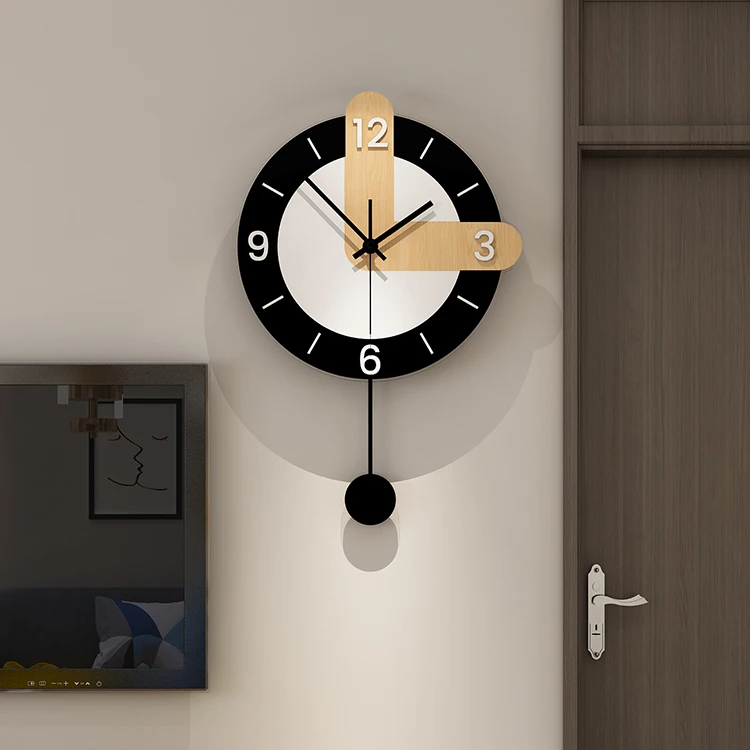 

Modern Art Wall Clock Silent Round Creative Nordic Wall Clock Pendulum Zegary Na Sciane Simple Decorative Wall Clocks MM60WC