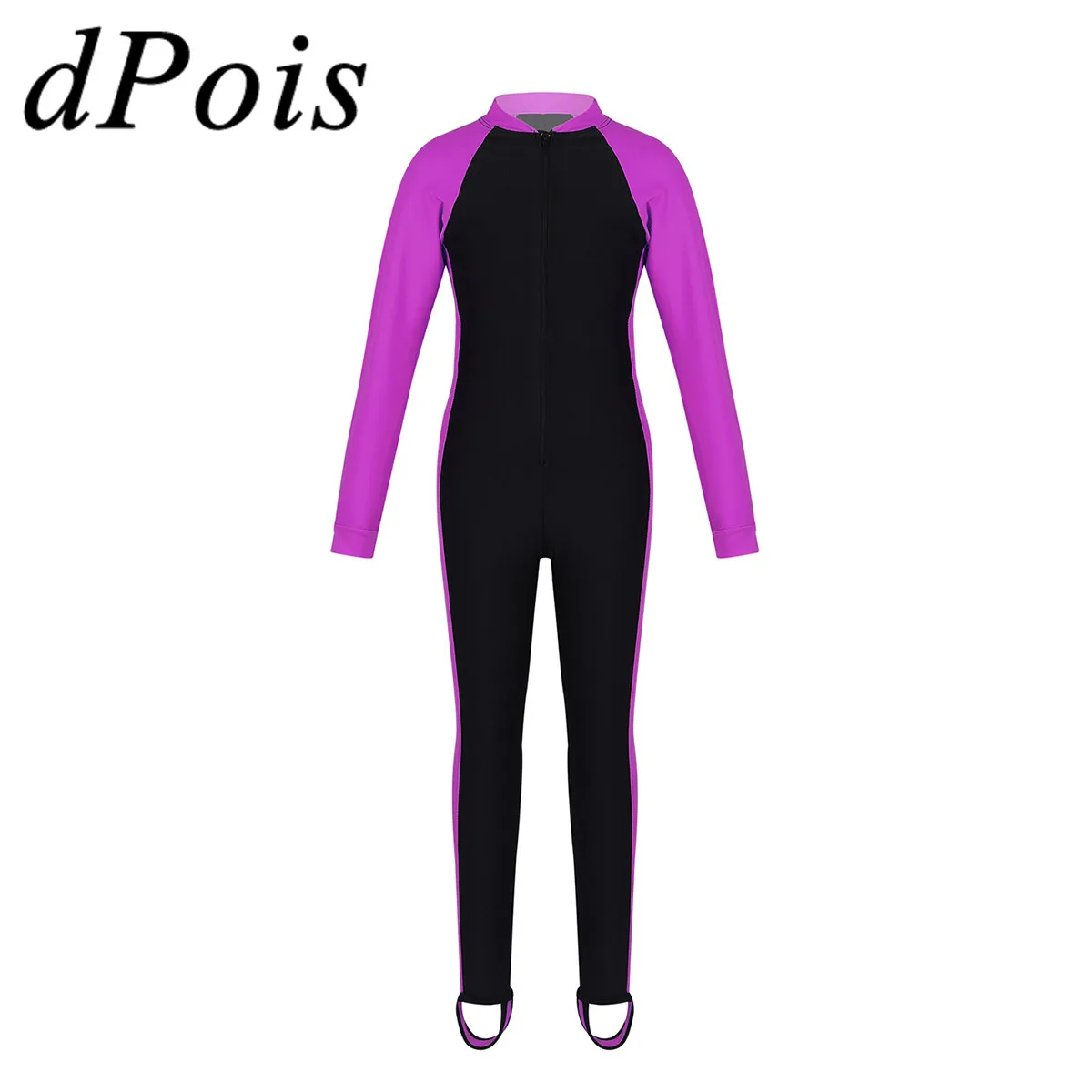

Kids Boys Girls Gymnastic Swimsuit Children Long Sleeves Zipper Up Sunsuit Swimsuit Swimwear Bathing Suit Wetsuit Swimming Suits