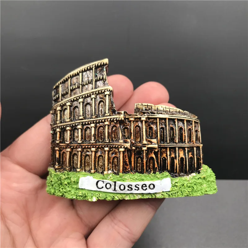 Национальный туристический сувенир Венгрия Дубай Таиланд Польша Египет Италия Австралия Германия Испания Бельгия резина, магнит на холодильник - Цвет: Roman Colosseum