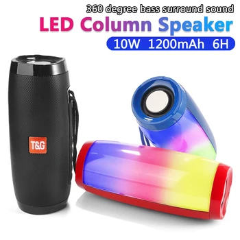 

LED Pulse Portable Wireless Bluetooth Speaker Stereo Bluetooth Speakers 5.0 Portable Column Subwoofer Mini Computer Speaker