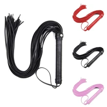 Cuero de la Pu de la alta calidad proxeneta látigo de Riding Crop parte Flogger esposas reina negro látigo para equitación 1 Uds