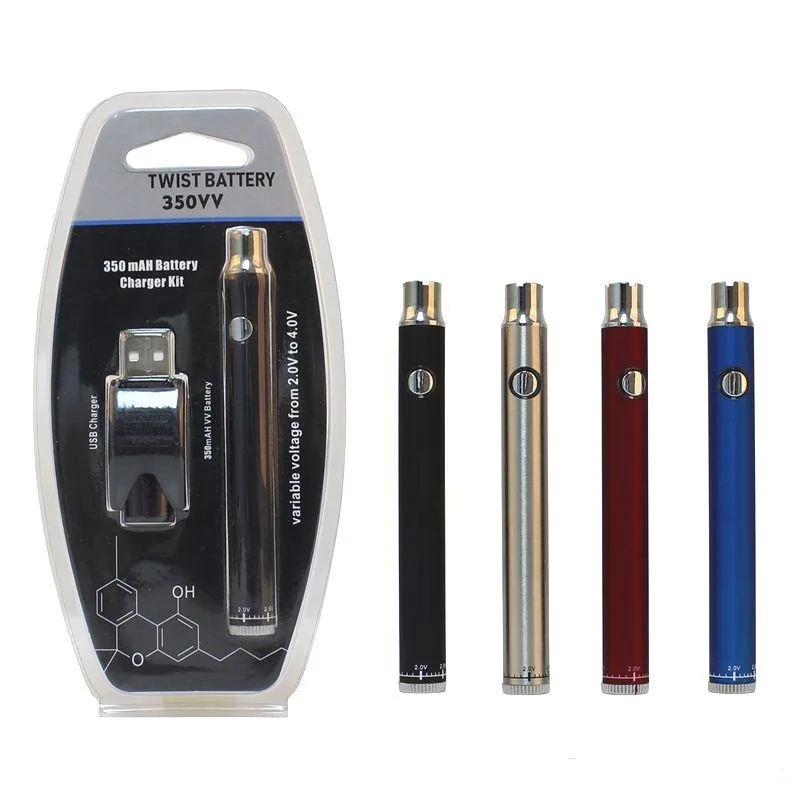 350 мАч Твист батарея переменное напряжение электронные сигареты 510 нить Vape ручка