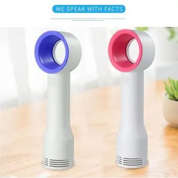 

Electric Bladeless Fan Portable Cordless Mini Handheld Fan Handheld Mini Cooler No Leaf Handy Fan Quiet Cooling Fan