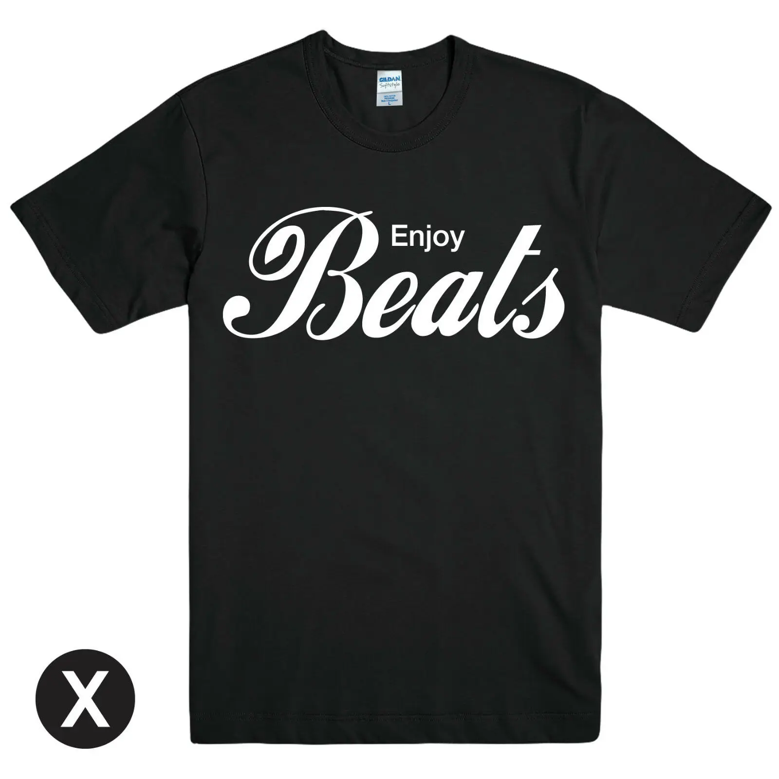 Наслаждайтесь Icbeats напечатаны мужские черные футболки дом музыка Клуб рейв IBIZA