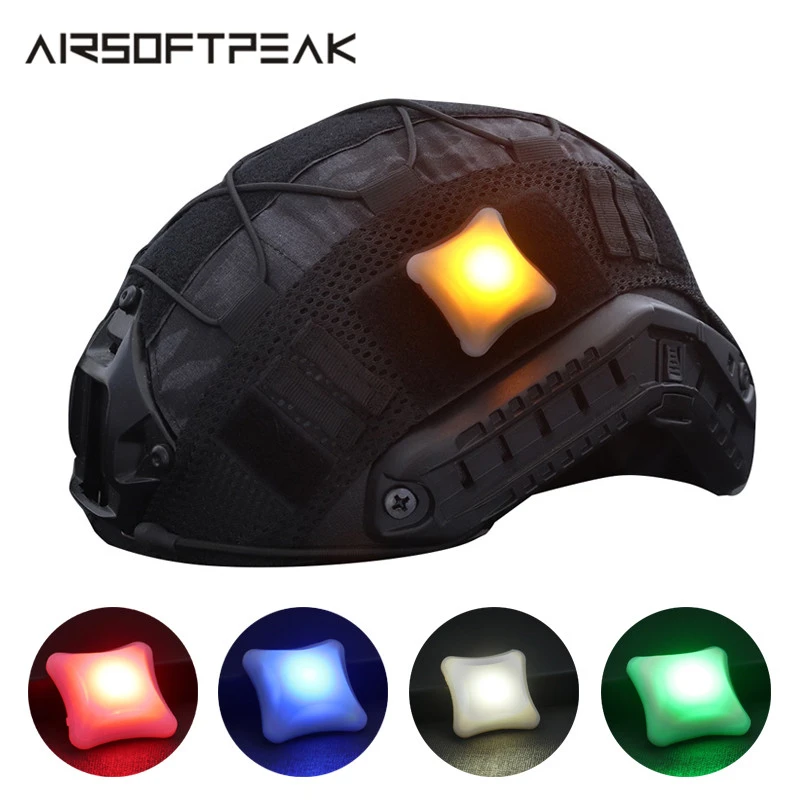 casco tactico con luz led para exteriores luz indicadora de senalizacion para caza senderismo y supervivencia