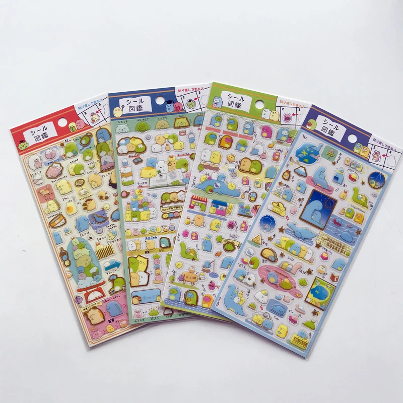 

1X Gold Foil Kawaii Sumikko Gurashi Stickers DIY Stick Label PVC Phone Hand Account Decor Sticker Stationery