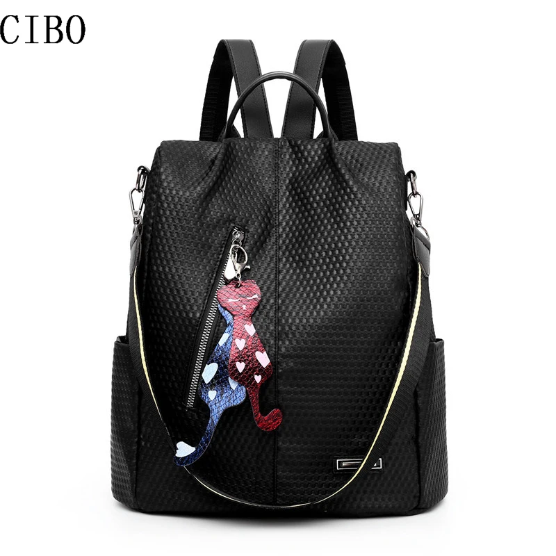 

2019 new Simple Women Backpack Anti Theft Oxford Cloth Waterproof Cloth Nylon Teenager College School Bags Purse Bagpack Mochila