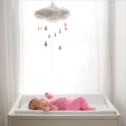 Прекрасный облако капля сердце детский подарок детская ткань палатка настенный Декор Душ подарок белый розовый фото реквизит кровать