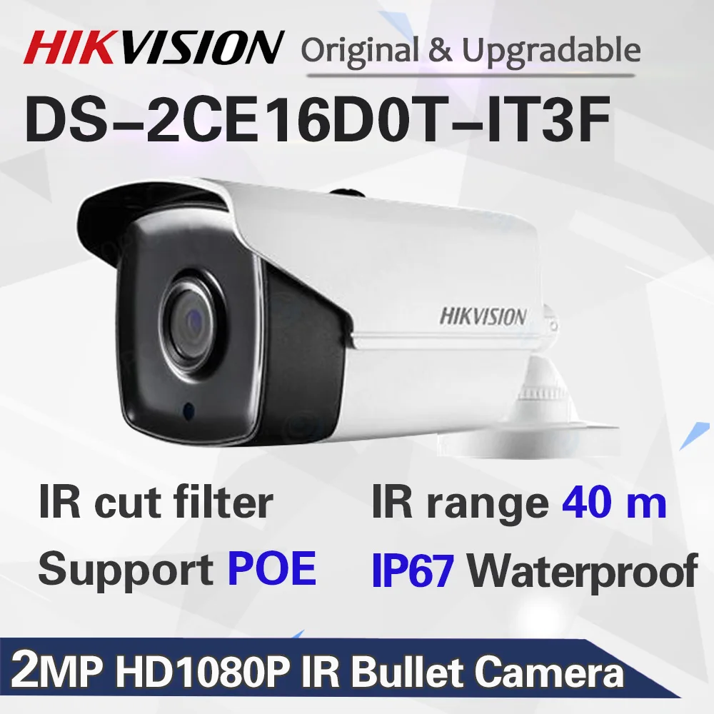 

Original HIKVISION International DS-2CE16D0T-IT3F Turbo HD 1080P IR Bullet Camera Switchable TVI/AHD/CVI/CVB IP67 Waterproof