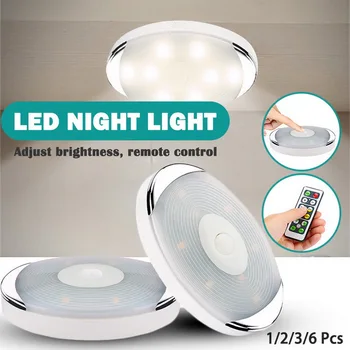 

LED Night Lights With Adhesive Sticker Wireless PIR Motion Sensor LED Battery Wardrobe / Closet Puck Light Under Cabinet Light