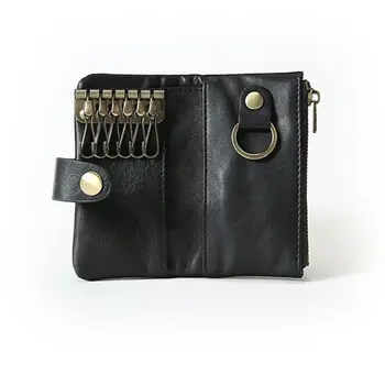 

Men's Leather Long Wallet ID Credit Card Holder Key Ring Bag Purse Handbag 517D