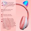 Pink Cute Cat Ears Wireless Headphone Bluetooth-compatible Headset Stereo Foldable Earphone with Microphone Music Kid Girl Gift 5