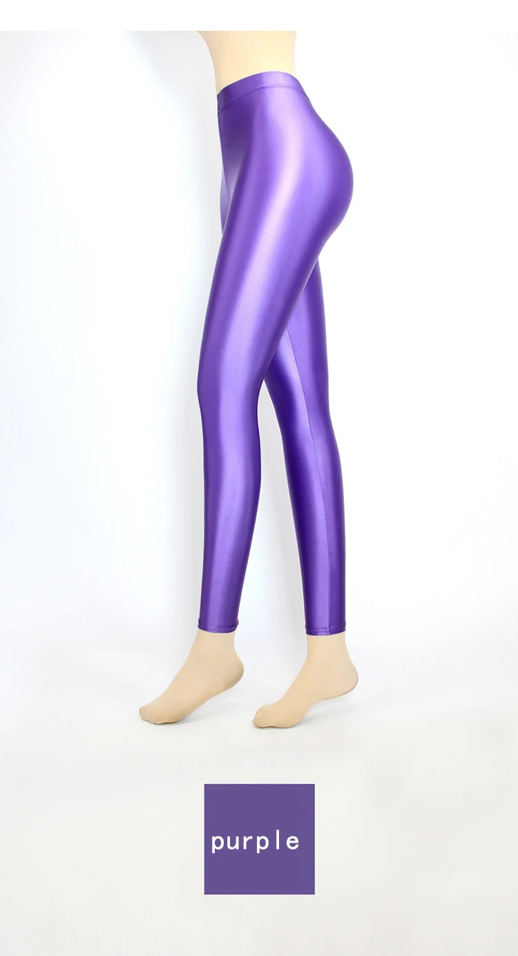 XCKNY new color Satin Glossy silky luster pantyhose sexy high waist tight Capris smooth high elastic Leggings swim glossy pants wide leg trousers