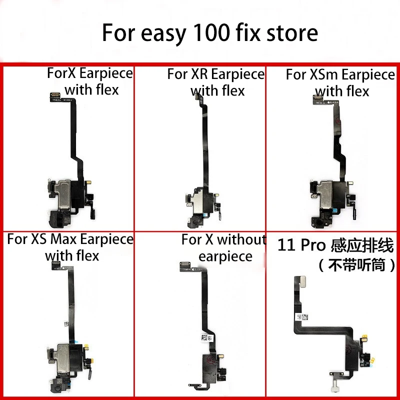 Original Ear Earpiece For Iphone X Xs Xr 11 11pro Max Proximity Light Sensor Sound Earphone Speaker Flex Cable Assembly Tool Parts Aliexpress