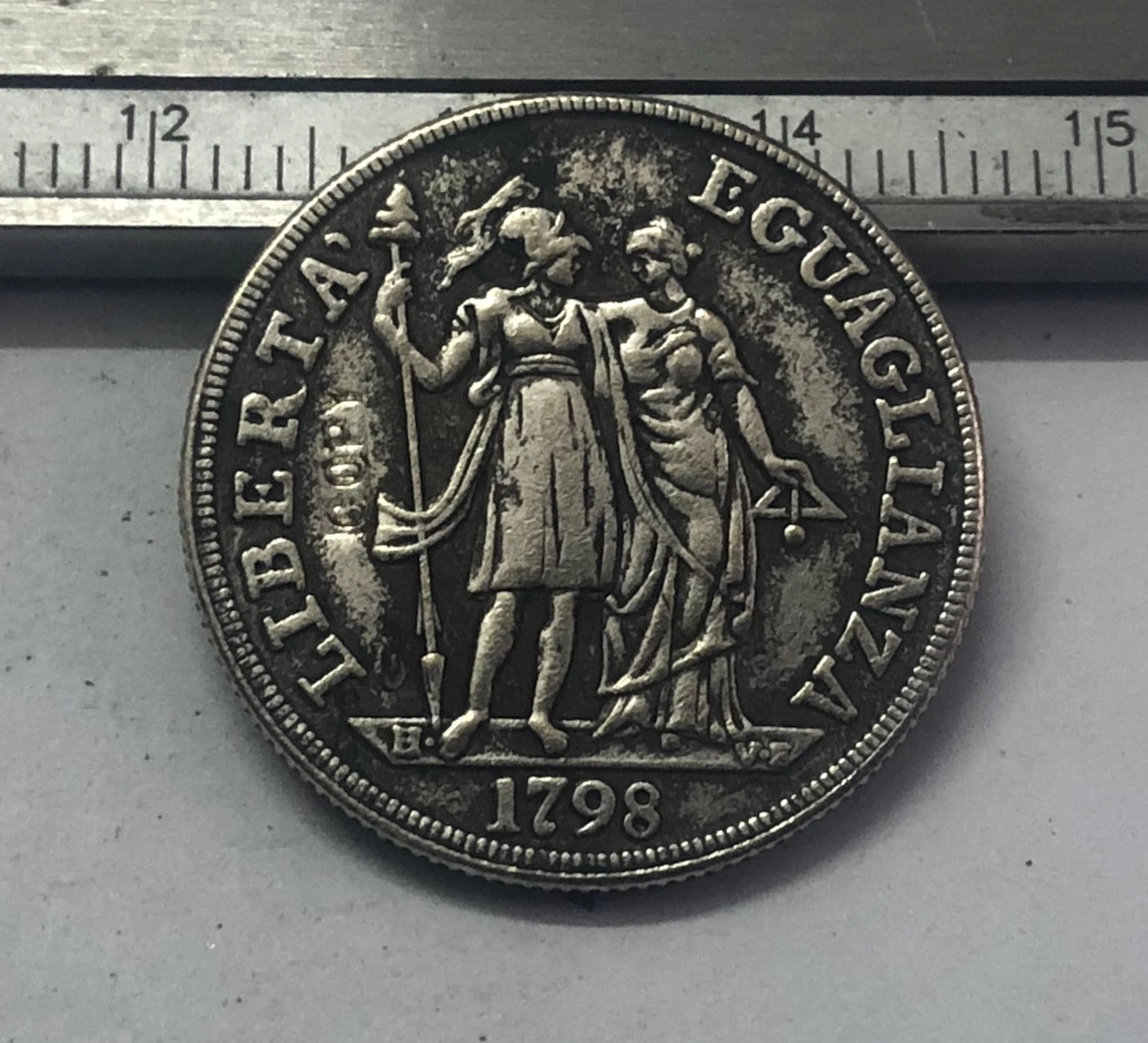 1798 Repubblica Di Genova (Ligurian Repubblica) (Italiano Uniti) 1 Lira