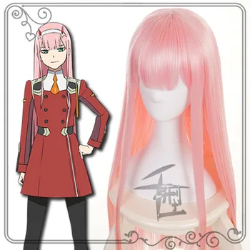 

DARLING in the FRANXX 02 Wig Zero Two Wigs 100cm Long Pink Heat Resistant Synthetic Hair Perucas Cosplay Wig Adult Men Women
