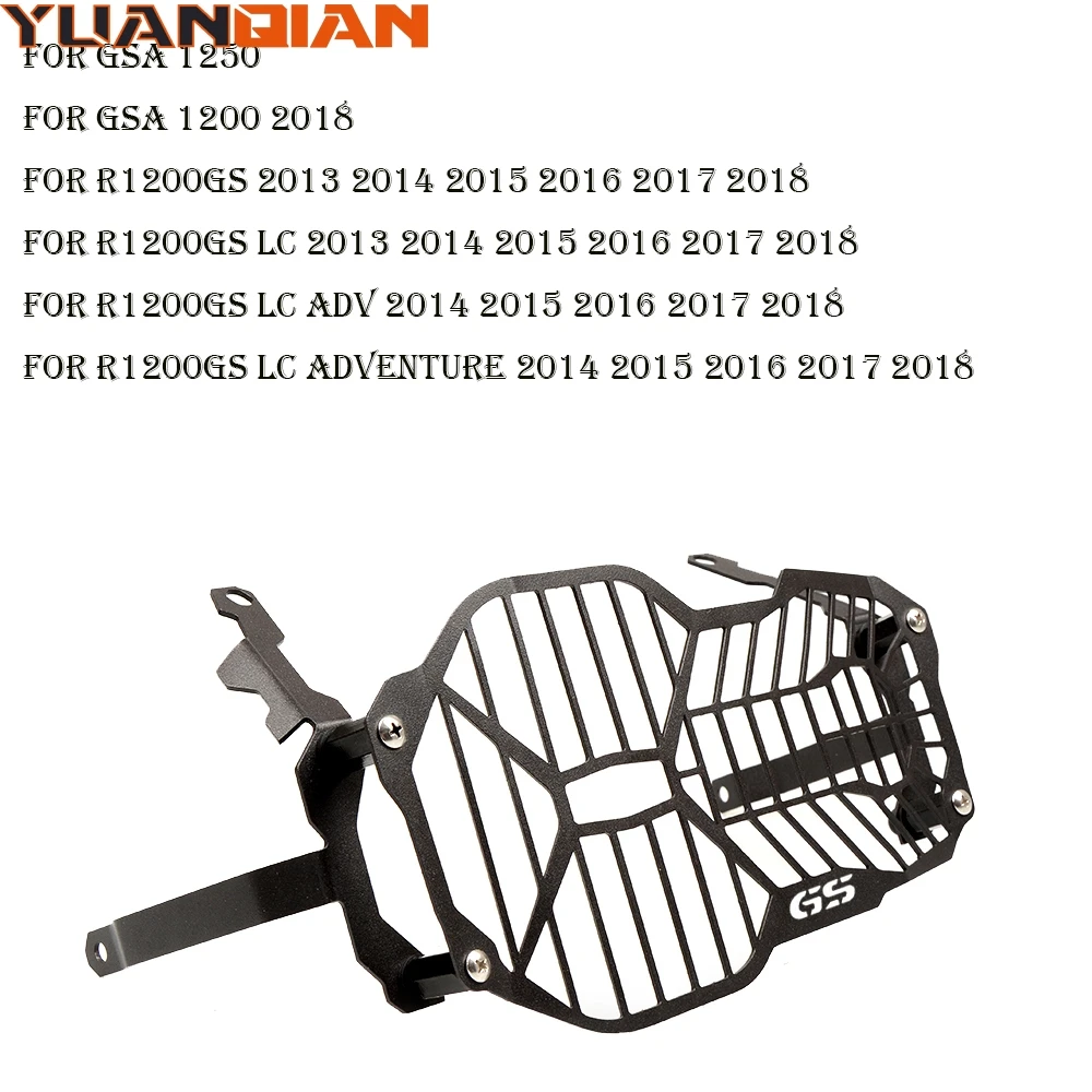 For BMW R1200GS ADVENTURE R1200 GS LC ADV R 1200 GS 2014 2015 2016 2017 2018 Motorcycle Headlight Protector Grille Guard Cover