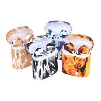 

I7S TWS Bluetooth 4.2 Color pattern Portable Wireless Earphones With Charging Box mini headsets for Android IOS