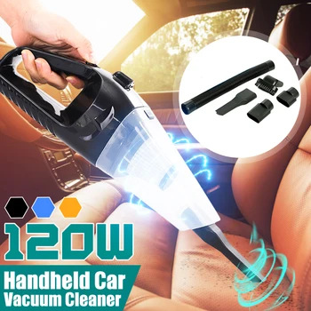 

Car Vacuum Cleaner DC 12V 120W Wet And Dry Dual Use Auto Portable Vacuums Cleaner Strong Power With LED Light For Home Office
