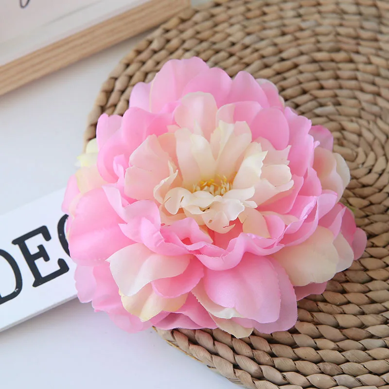 Artificial Diameter 15cm Peony Big Flower Head Flower Wall DIY Wedding Decoration Silk Fake Flower Home Floral Arrangements Accessories (11)