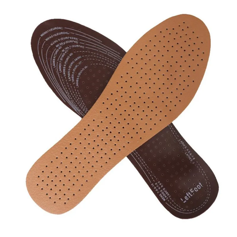 Cut Size Ultra Thin Breathable Leather Shoe Insoles Large Size Absorb Sweat Deodorant Replacement Inner Soles Shoe Insole Pads