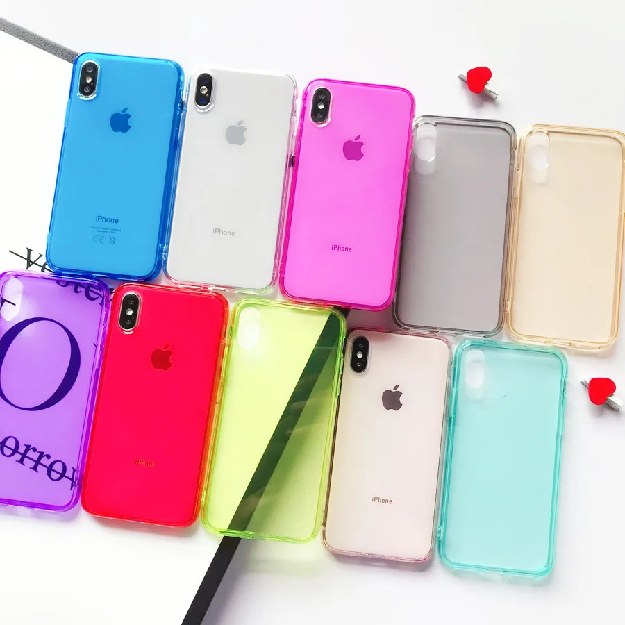 Чехол для телефона для iPhone 11 Pro Max чехол ярких цветов Прозрачный мягкий чехол из ТПУ для iPhone 11 Pro 7 8 X XR XS Max 7 8Plus чехол