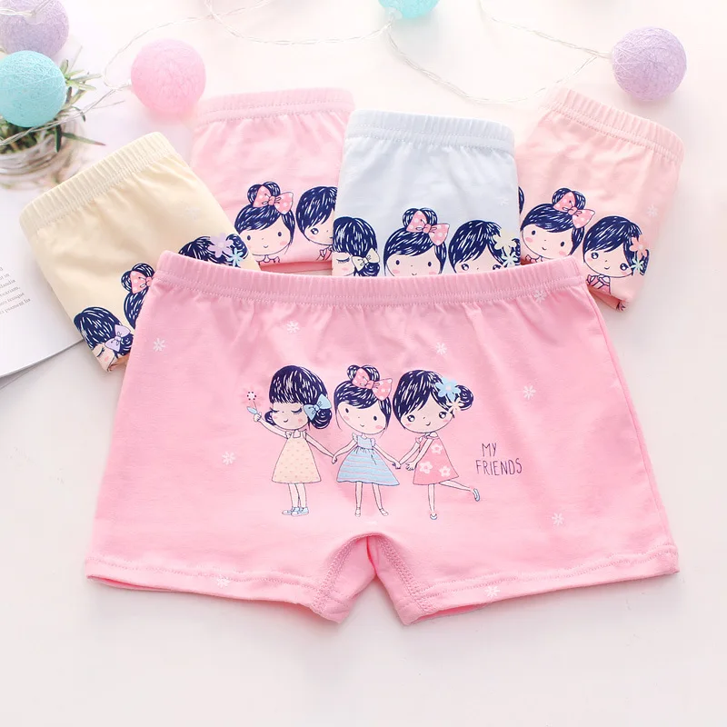 random color 5pcs Детские трусики, детское нижнее белье, хлопковые удобные трусики для девочек, милые трусы, детское нижнее белье для девочек, детская одежда - Цвет: random color 5pcs