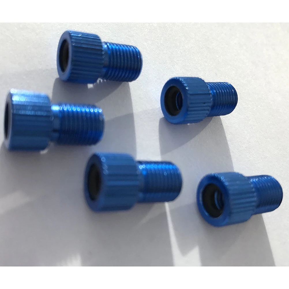 5pcs Brass Adaptor Presta To Schrader Bicycle Valve Converter Bike Pump Connector Bicycle Valve Adapter Air Pump Road Bike Tire
