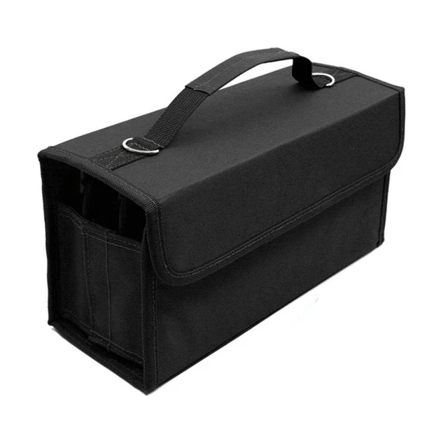 2X 80 Slots Large Capacity Folding Marker Pen Case Art Markers Pen Storage  Carrying Bag Black - AliExpress