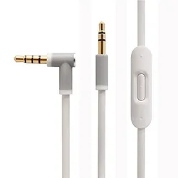 High-Quality 3.5mm Microphone Headset Audio Extension Cable, 140cm Length, Dual Plug Design (White)