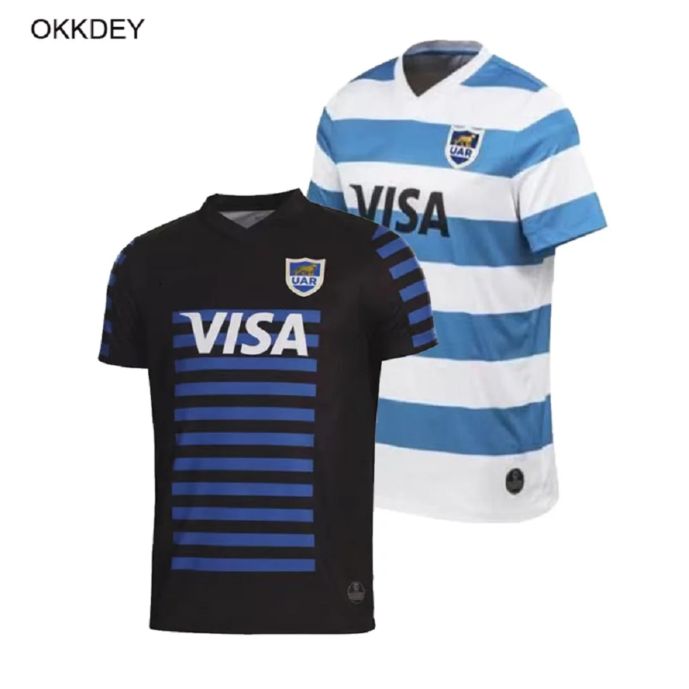 

2020 2021 Argentina Home Away Men's Rugby Jersey Sport Shirt Size: S-5XL