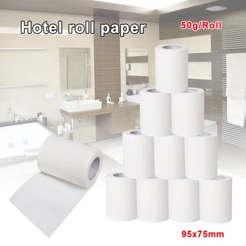

1 roll 10x10cm 3 Layer Toilet Paper Roll Hollow Replacement Skin-friendly Roll Paper Print Interesting Toliet Paper Table Kit