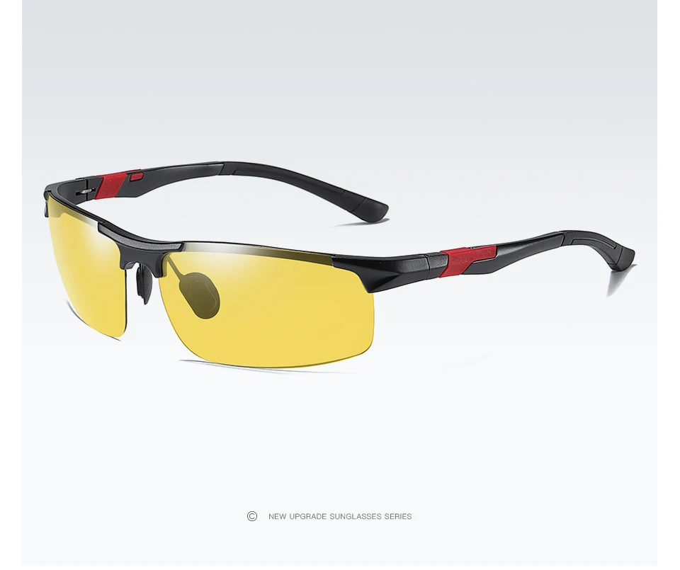 Топ алюминиево-магниевая оправа для вождения фотохромные солнцезащитные очки поляризационные солнцезащитные очки для мужчин День Ночь очки для зрения de sol masculino