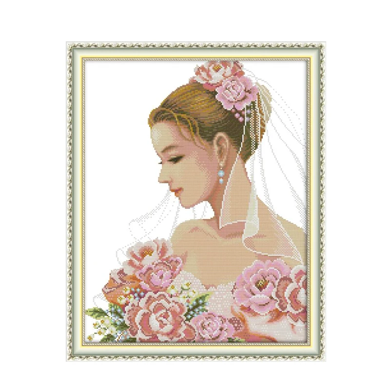 Joy Sunday The beautiful bride вышивка крестиком DMC 11CT 14CT набор Китайский рисунок хлопок наборы