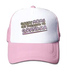 TSDFCGreat Moms получить продвижение к бабушке сетки бейсбольная Кепка унисекс Дальнобойщик стиль шляпы розовый