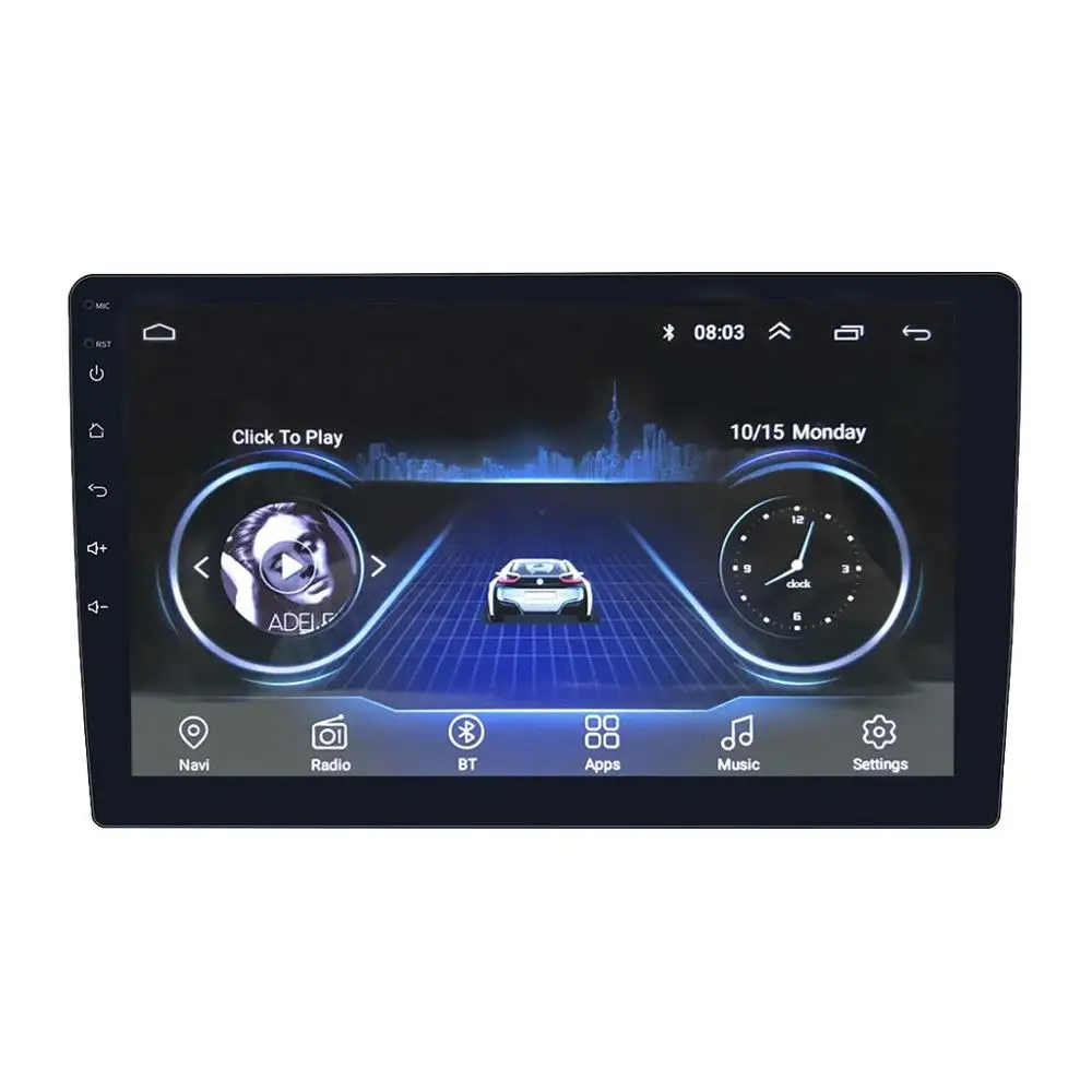 10,1 дюймов Android 8,1 gps навигация автомобильный радио мультимедиа dvd-плеер Bluetooth wifi Зеркало Ссылка Универсальный 2Din Автомагнитола - Цвет: without cam