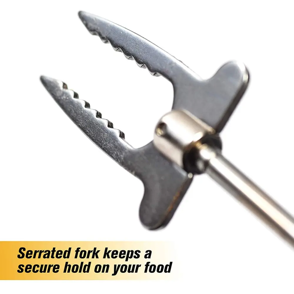 Stainless Steel BBQ Forks Camping Campfire Camping Fire Pit Accessories Hot Dog Telescoping Roasting Fork Sticks Skewers Tools