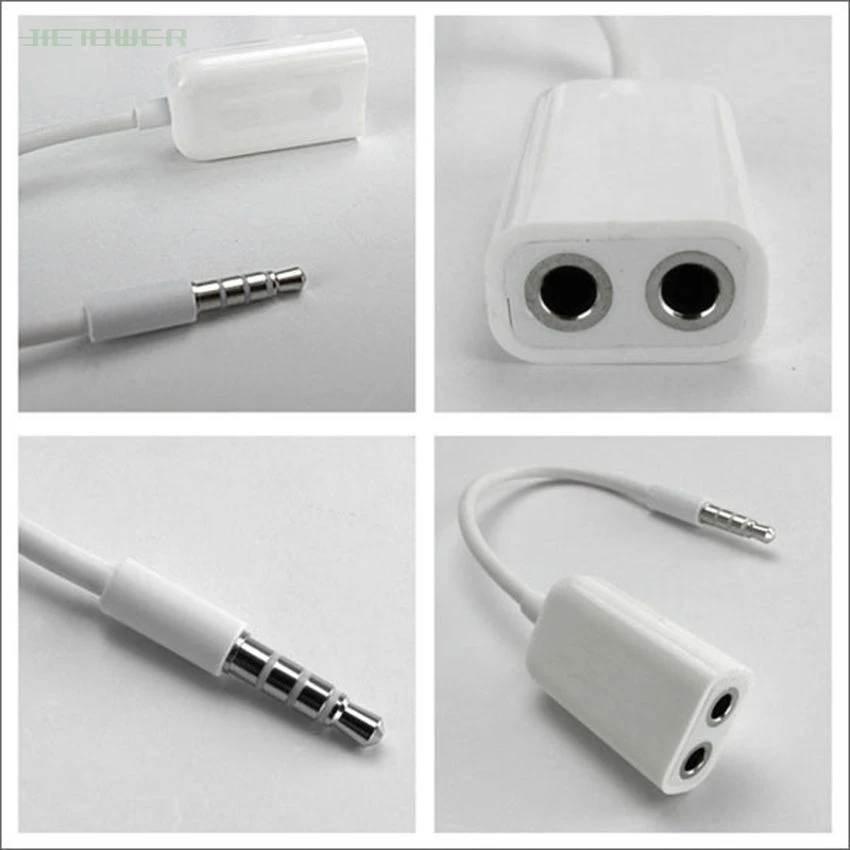 Splitter Cable 3 5 Mm 1 Male To 2 Dual Female Audio Cable for Earphone Headset Headphone MP3 MP4 Stereo Plug Adapter Jack 100pcs