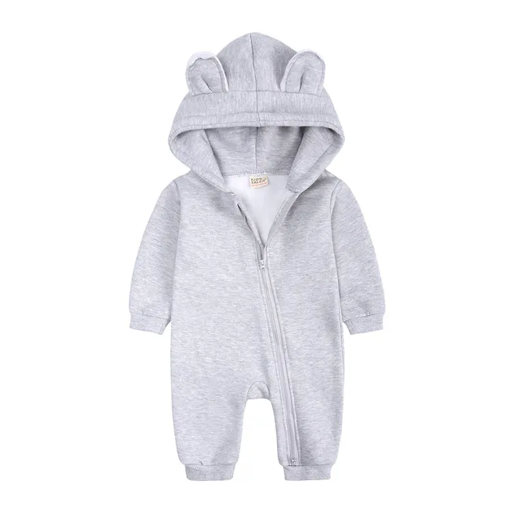 Baby Bodysuits for girl  Fashion Solid Color Baby Clothes Girl Romper Cotton Long Sleeve Hooded Baby Girl Winter Clothes Newborn Clothing 3-18 Months best Baby Bodysuits Baby Rompers