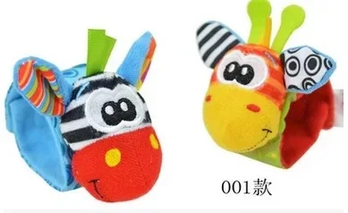 09 wrist rattle Погремушка, игрушки для малышей, детские носки на запястье, погремушка для малышей 0-24 месяцев, Sozzy, детская игрушка для новорожденных, милые Мультяшные погремушки для малышей - Цвет: 09 wrist rattle