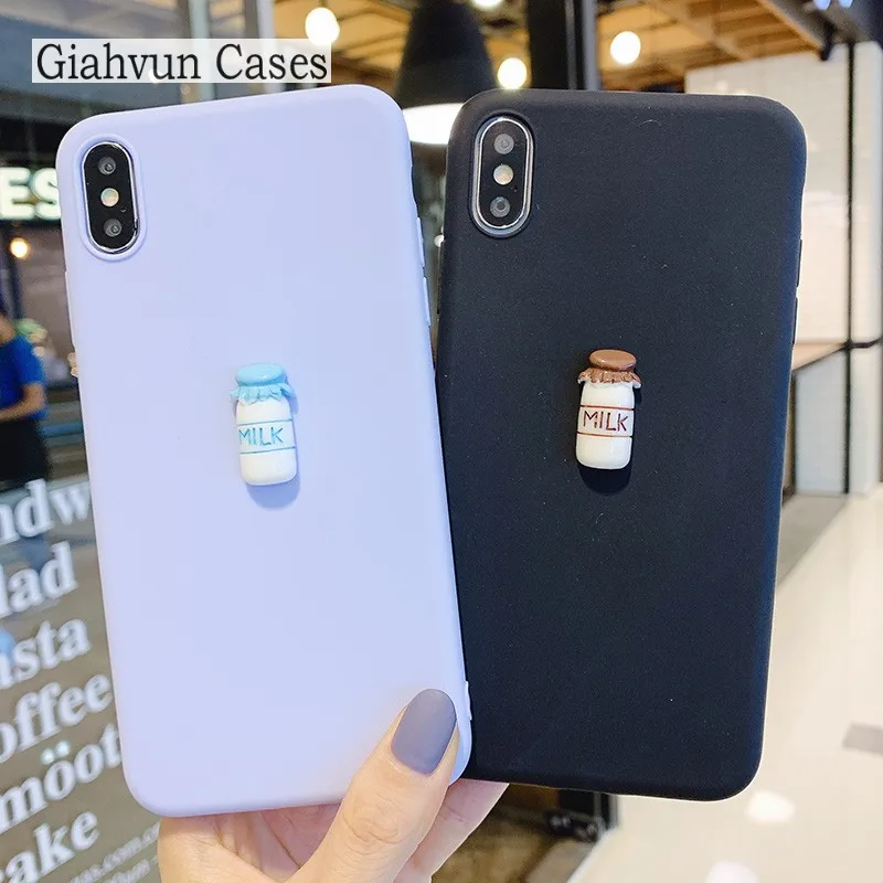 Мягкий чехол для телефона с 3D молоком Samsung Galaxy A5 A6 A7 A8 A70 A750 A8S Plus A51 A71 A01 A11 A21 A81 A91 |
