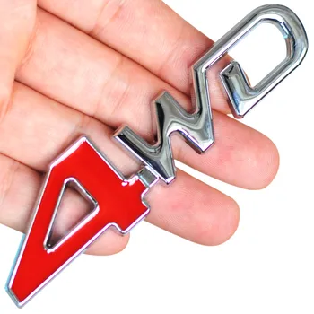 

Car Styling 3D Chrome Metal Sticker 4WD Emblem 4X4 Badge Decal SUV Rear Trunk Off-road for Toyota Highlander RAV4 Tiguan Honda