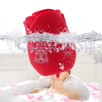 Female Clitoris Sucking Vibrator Rose Shape Tongue Licking Nipple Anal Stimulator Fast Orgasm Women Masturbator Lesbian Sex Toys 3