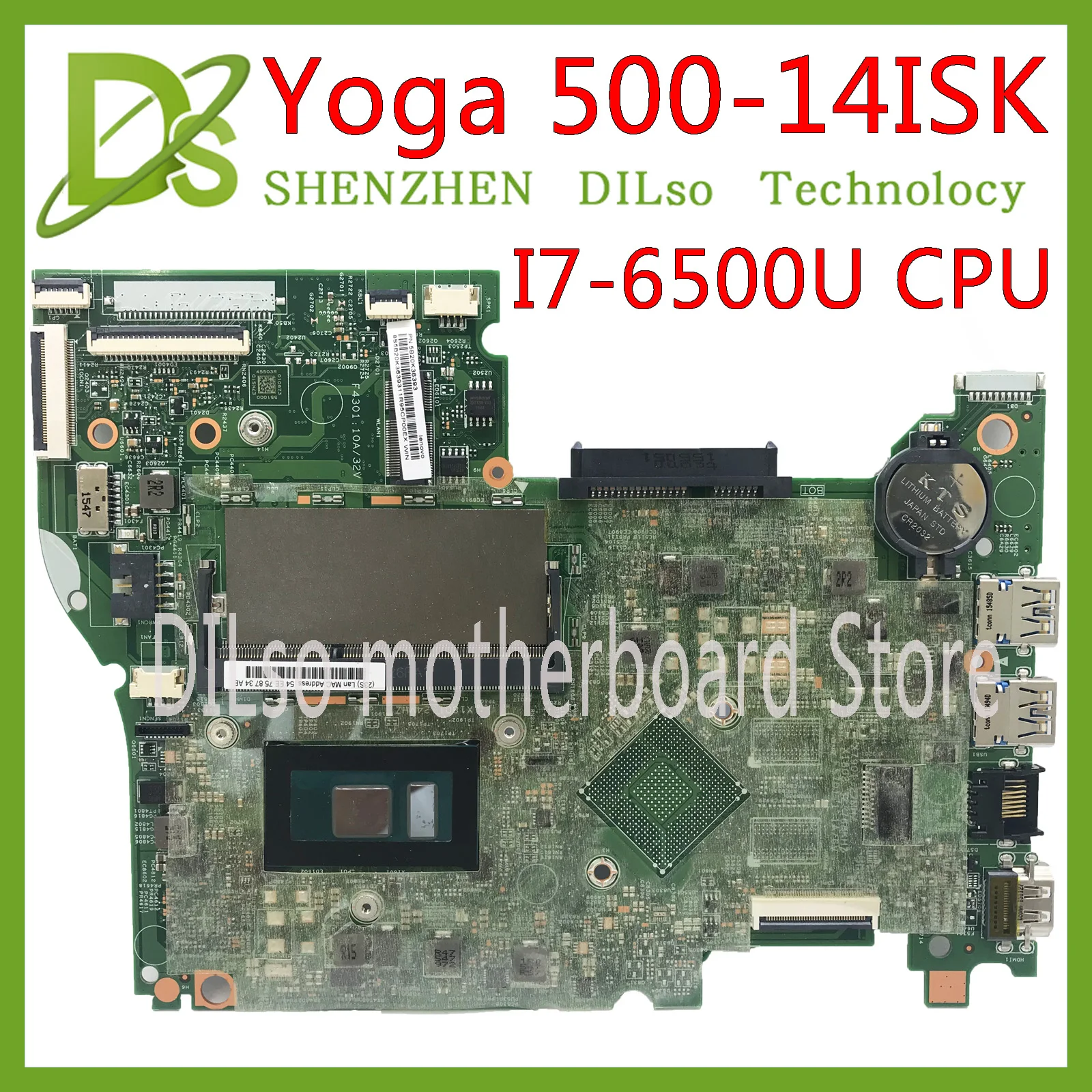 KEFU 500 14ISK материнская плата для Lenovo YOGA 14isk FRU:5B20K36382 FLEX 3 14 с I7 6500U ЦП оригинальная