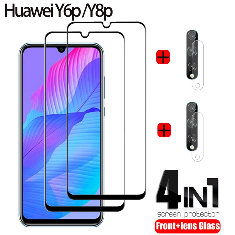 4 шт. очки для Huawei Y6p Y8P закаленное стекло y 6 p Защита экрана Y6P защитное пленка