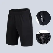 Мужские быстросохнущие спортивные шорты для бега, фитнеса, фитнеса, спортивные шорты с карманами на молнии для мужчин