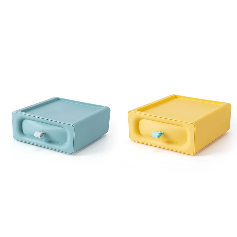 2PCS Home Desktop Storage Box Bedside Creative Drawer Stackable To Organize Small Drawers | Дом и сад