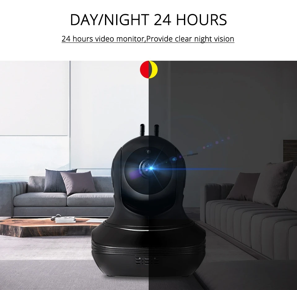 KERUI HD1080P IP Camera WiFi Home Security Surveillance Monitor Wireless IR Motion Detection Alarm Monitor Smart Two-way Audio